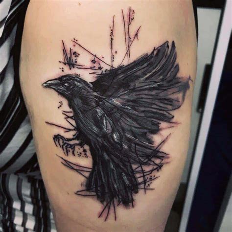 Top 10 abstract raven tattoo ideas and inspiration